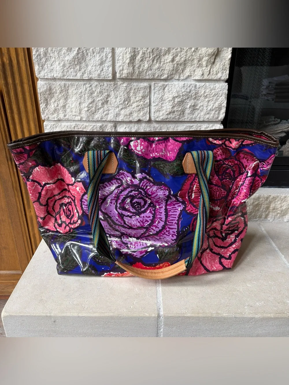 Consuela Royal Rosie Zipper Tote/ Bag Retired Design Rare Find - Picture 2 of 11